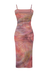 Multi-color Abstract Pattern Stylish Evening Dress Tprss24el00150