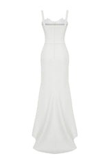 White Stone Woven Long Wedding/wedding Elegant Evening Dress Tprss24ae00183