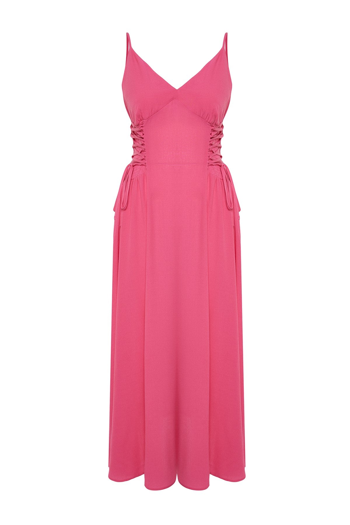 Fuchsia Maxi Woven Beach Dress Tbess24el00098