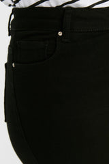 Dark Blue High Waist Flexible Skinny Jeans Tbbss22je0189