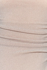 Pink Strapless Draped Silvery High Leg Regular Swimsuit Tbess23ma00406