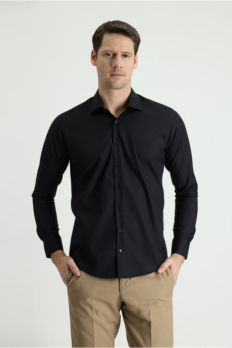 Long Sleeve Slim Fit Non Iron Classic Cotton Shirt 452005