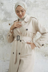 Scuba Suede Trench With Minka Belt - Taba Ms00an0011