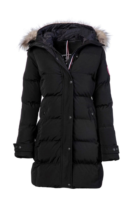 Women's Long Removable Fur Hooded Padded Water Repellent Windproof Inflatable Coat 8273 1001m8273