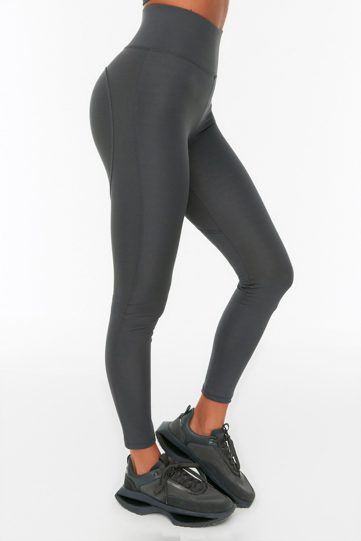 Khaki Push-up Full Length Sports Leggings Twoaw21ta0030