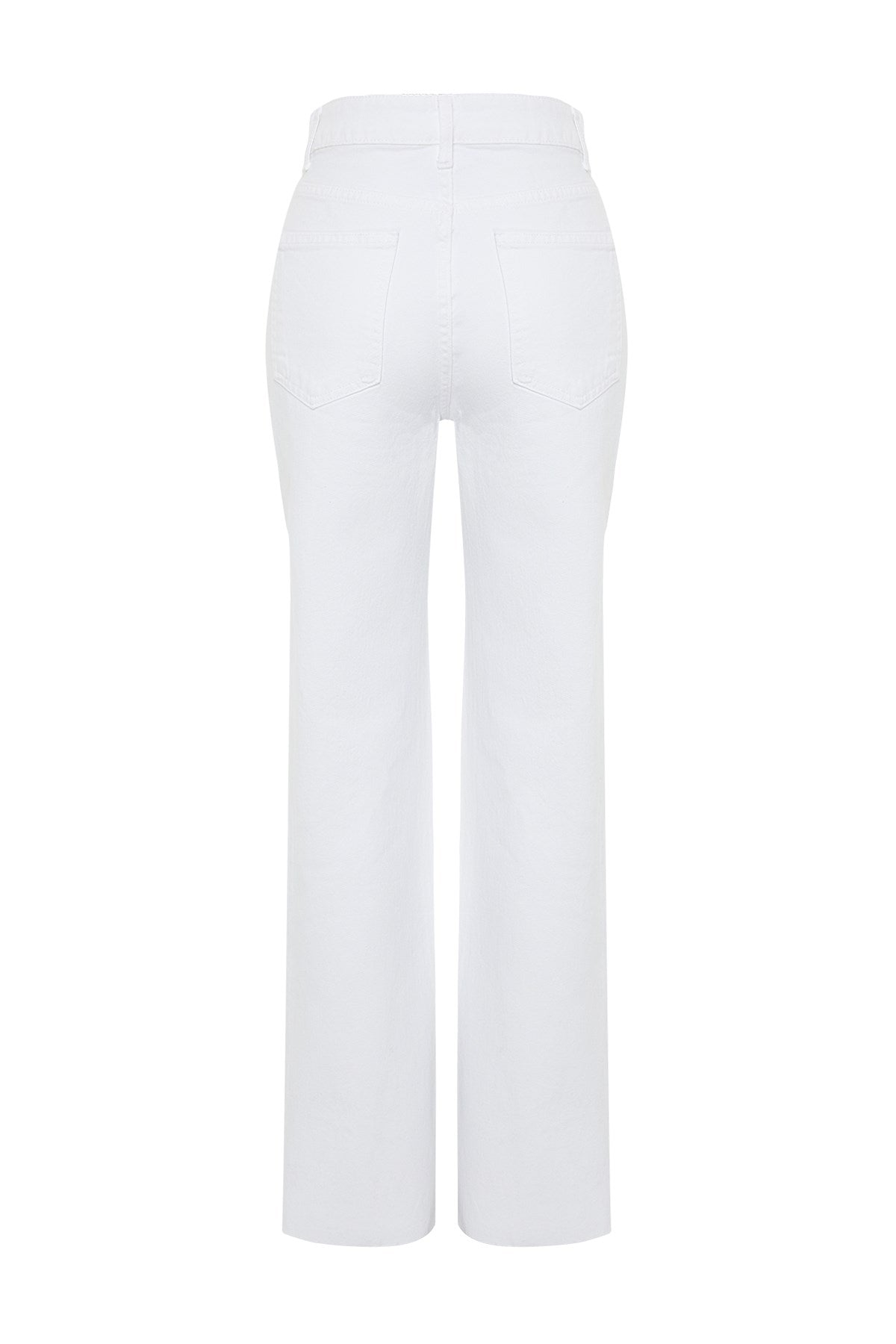 White Ripped High Waist Wide Leg Jeans Twoss24je00167