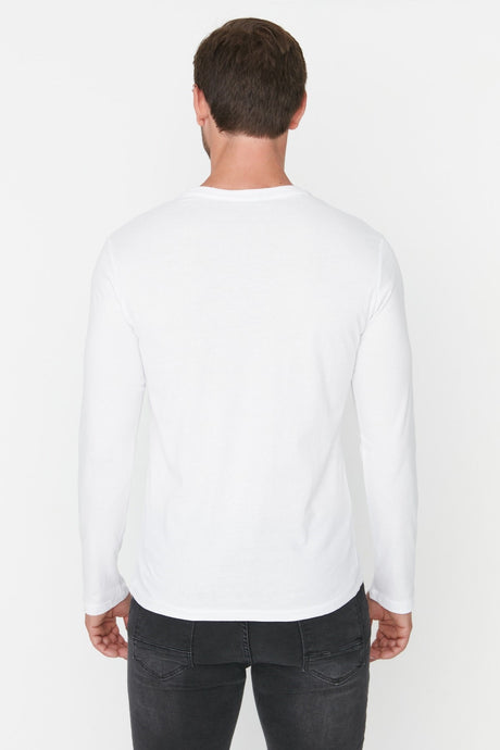 Anthracite-white-black Men's Regular/regular Fit Long Sleeve 3-pack Basic 100% Cotton T-shirt Tmnaw2