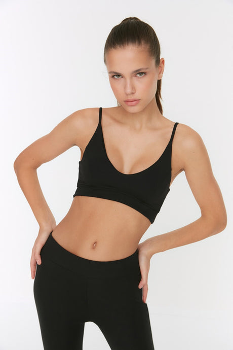 Black Supported/shaper Strap Sports Bra Twoss22ss0045