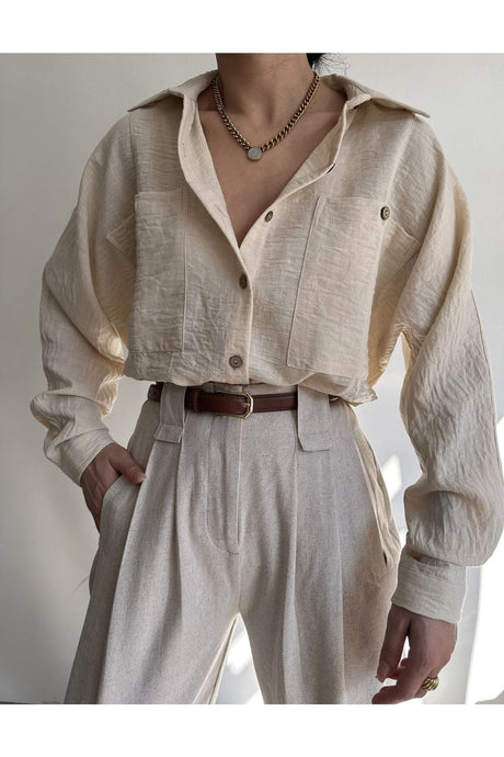 Modus Vintage Cinnamon Linen Shirt 1569