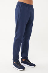 Men's Navy Blue Ribbon Leg 3 Thread Charcoal Winter Pocket Tracksuit Pants 1662 Tb23ml05w1662-1