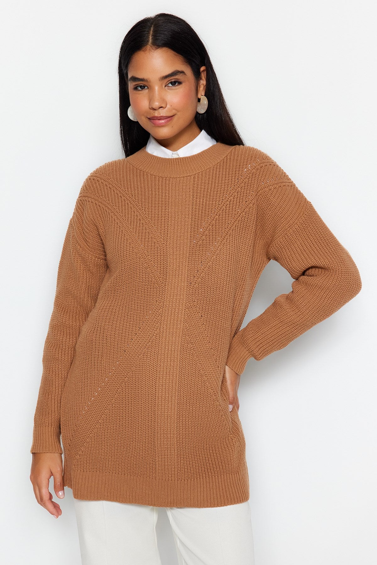 Saks Crew Neck Knitwear Sweater Tctaw24ak00023