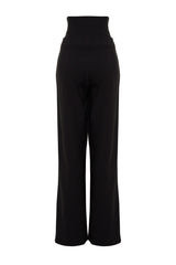 Black Woven Corset Detailed Pants Tprss23pl00033