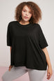 Allison Women Plus Size 100% Cotton Oversize Round Neckline Half Sleeve Tshirt Allison01072023