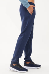 Men's Navy Blue Ribbon Leg 3 Thread Charcoal Winter Pocket Tracksuit Pants 1662 Tb23ml05w1662-1