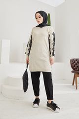 Sleeve Embroidered Knitwear Sweater Kyd100