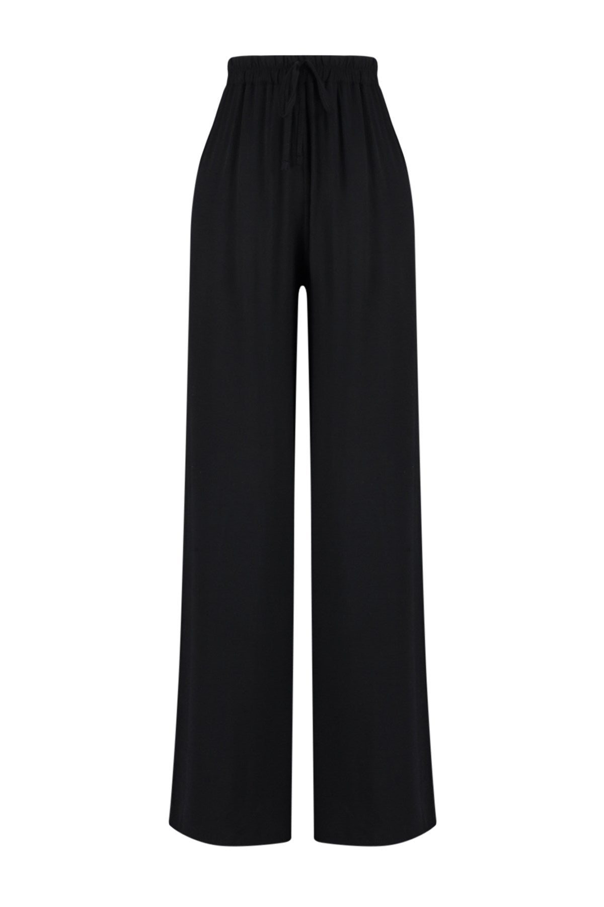 Ecru Woven Slit Pants Tbess24pl00013