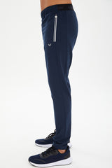 Men's Black Quick Drying Thin Lycra Woven Sports And Casual Skinny Leg Training Sweatpants 0788 Tb23