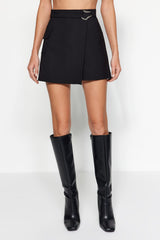 Woven Shorts Skirt With Black Accessories Twoaw24sr00061