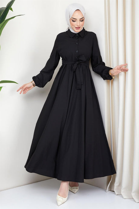 Belted Mahlana Dress Black 2105