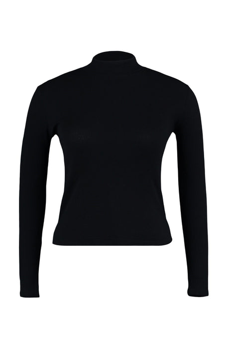 Black Knitted Blouse Tbbaw23af00003