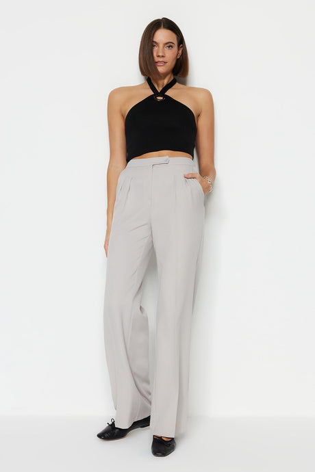 Oil Wide Leg Wide Leg High Waist Woven Pants Twoaw22pl0066