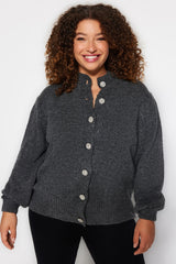 Anthracite Button Closure Cardigan Tbbaw24av00019