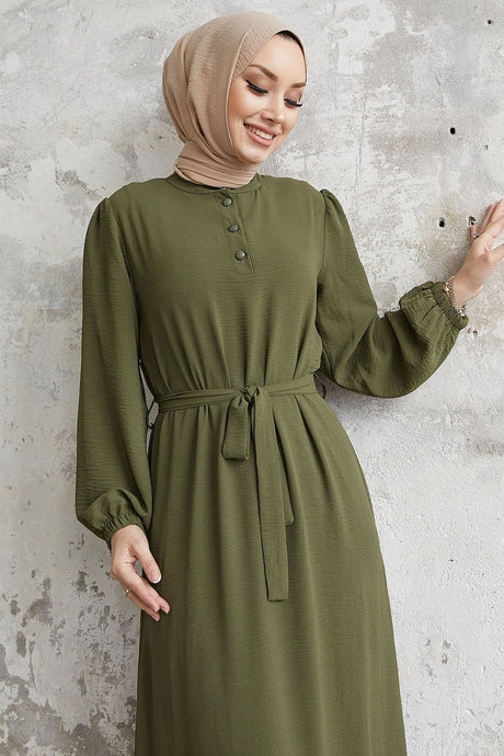 Meyra Button Ayrobin Dress - Black Ms00mc99300