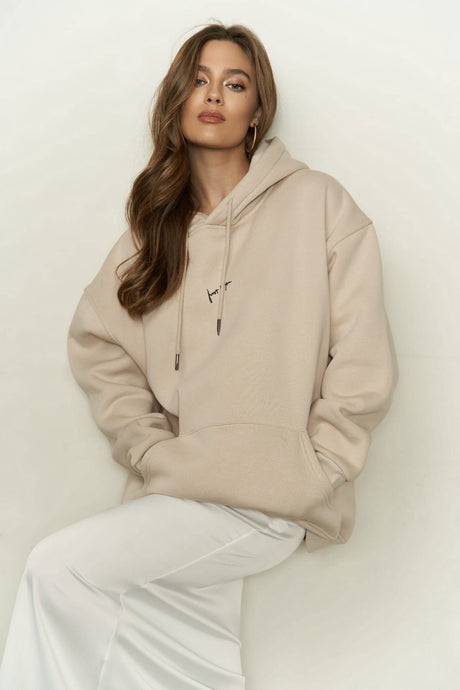 Just Be You Dark Khaki Hoodie Sweatshirt 2307