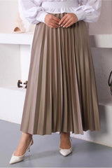 Women's Black Pillow Waist Elastic Skirt T 8354 23yetktr8354