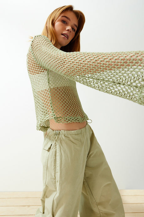 Mint Opened/perforated Knitwear Sweater Twoss24kz00035