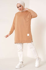 Women's Seasonal Loose Crew Neck Long Burkini Tunic Long Sport Model Seasonal Tunic B102