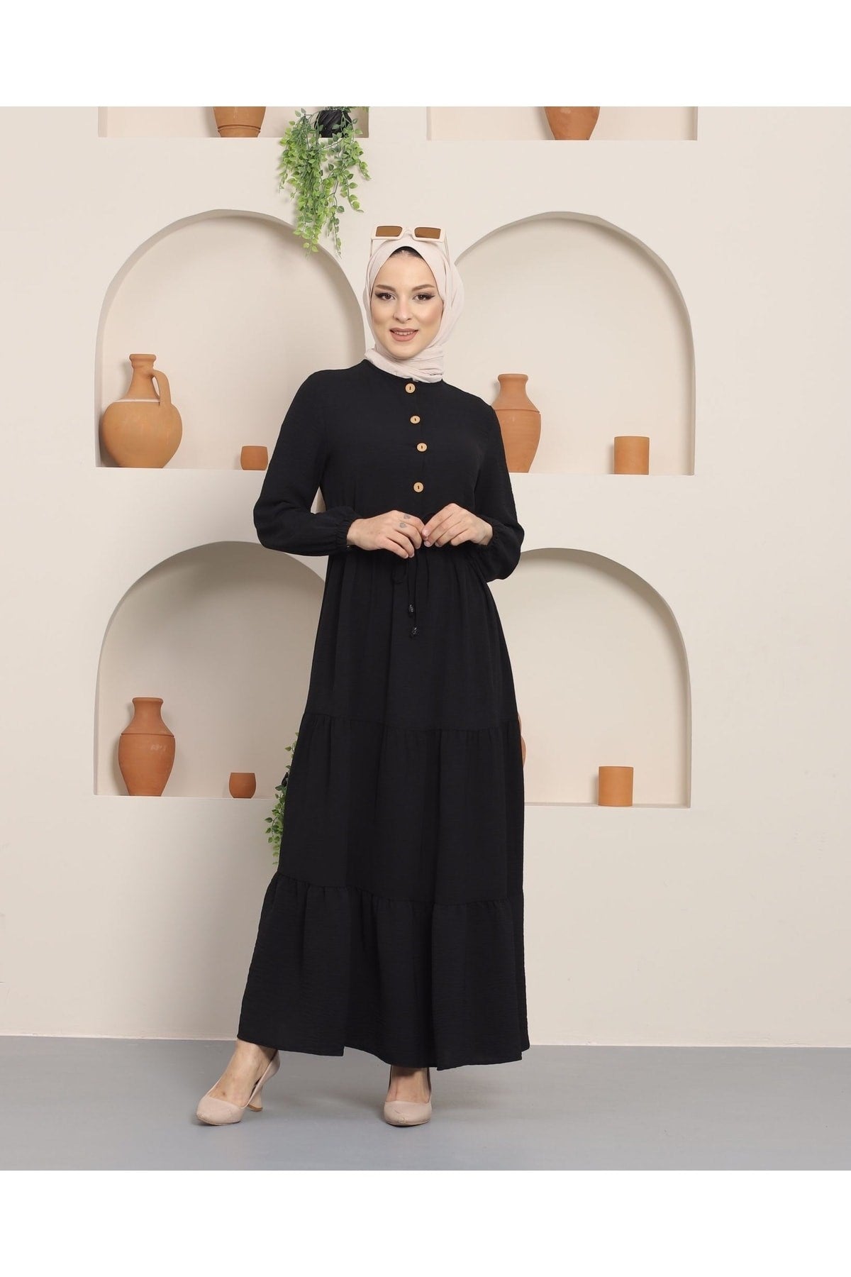 Ayrobin Burkini Dress With Ruffle Buttons Mn001