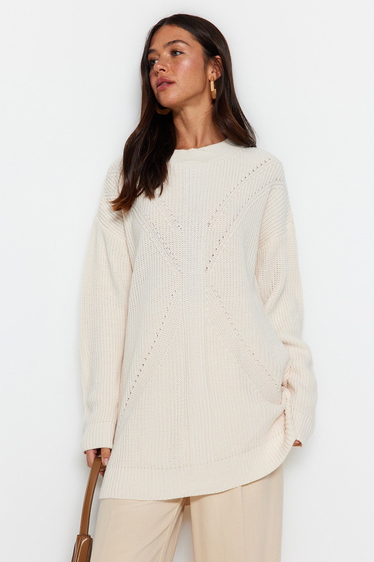 Saks Crew Neck Knitwear Sweater Tctaw24ak00023