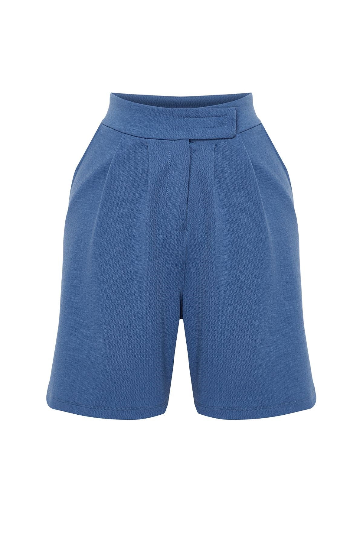 Grey Pleated Velcro Closure Shorts & Bermuda Twoss24sr00008