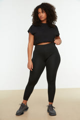 Black Knitted Jumper Sports Leggings Tbbss22ty0020