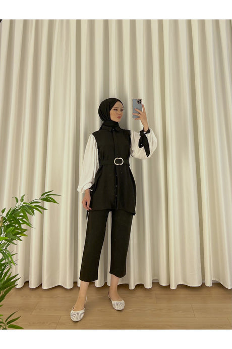 Belted Burkini Double Set Taba 792246-510y01007060