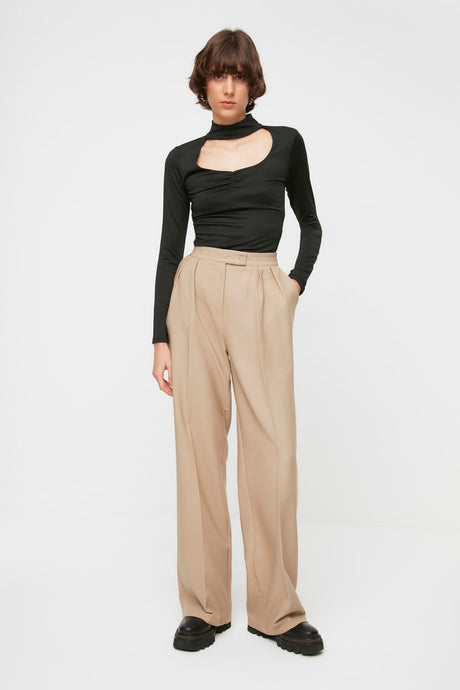 Oil Wide Leg Wide Leg High Waist Woven Pants Twoaw22pl0066