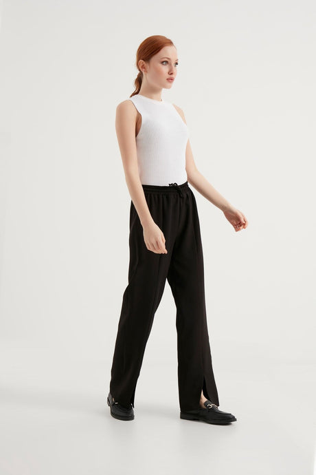 Mink Slit Crepe Pants Brgpntln001