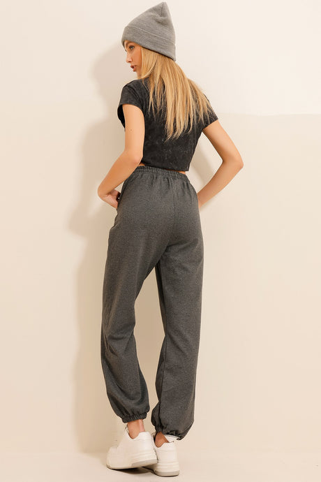 Women's Grimelange Leg Elastic Two-thread Sweatpants Alc-y2933