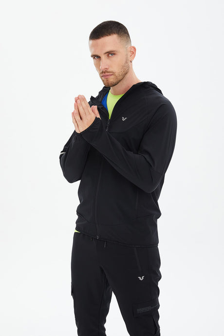 Men's Navy Blue Hooded Training Running Zipper Tracksuit Top Sports Jacket 0727 Tb23ml06s0727-1