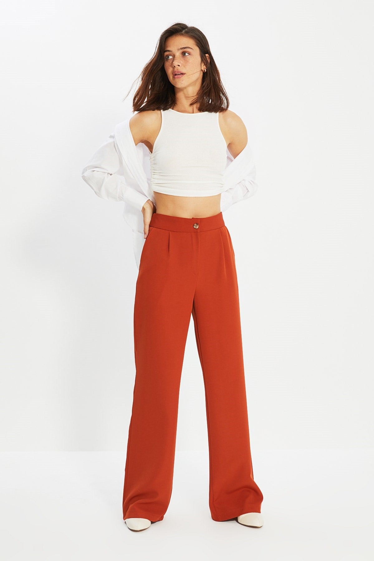 Tile Wide Leg Wide Leg Woven Pants Twoaw22pl0139