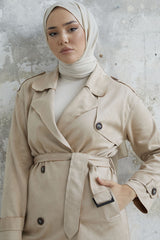 Scuba Suede Trench With Minka Belt - Taba Ms00an0011