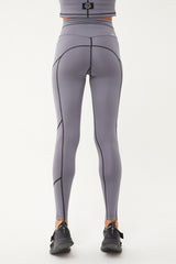 Women's Dark Anthracite High Waist Bouncer Elastane Sports Leggings 1567 Tb23wl09w1567-1