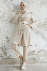 Scuba Suede Trench With Minka Belt - Taba Ms00an0011