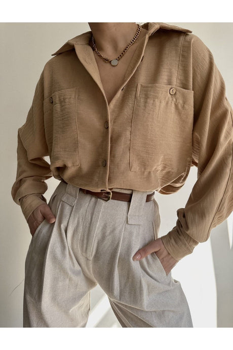 Modus Vintage Cinnamon Linen Shirt 1569