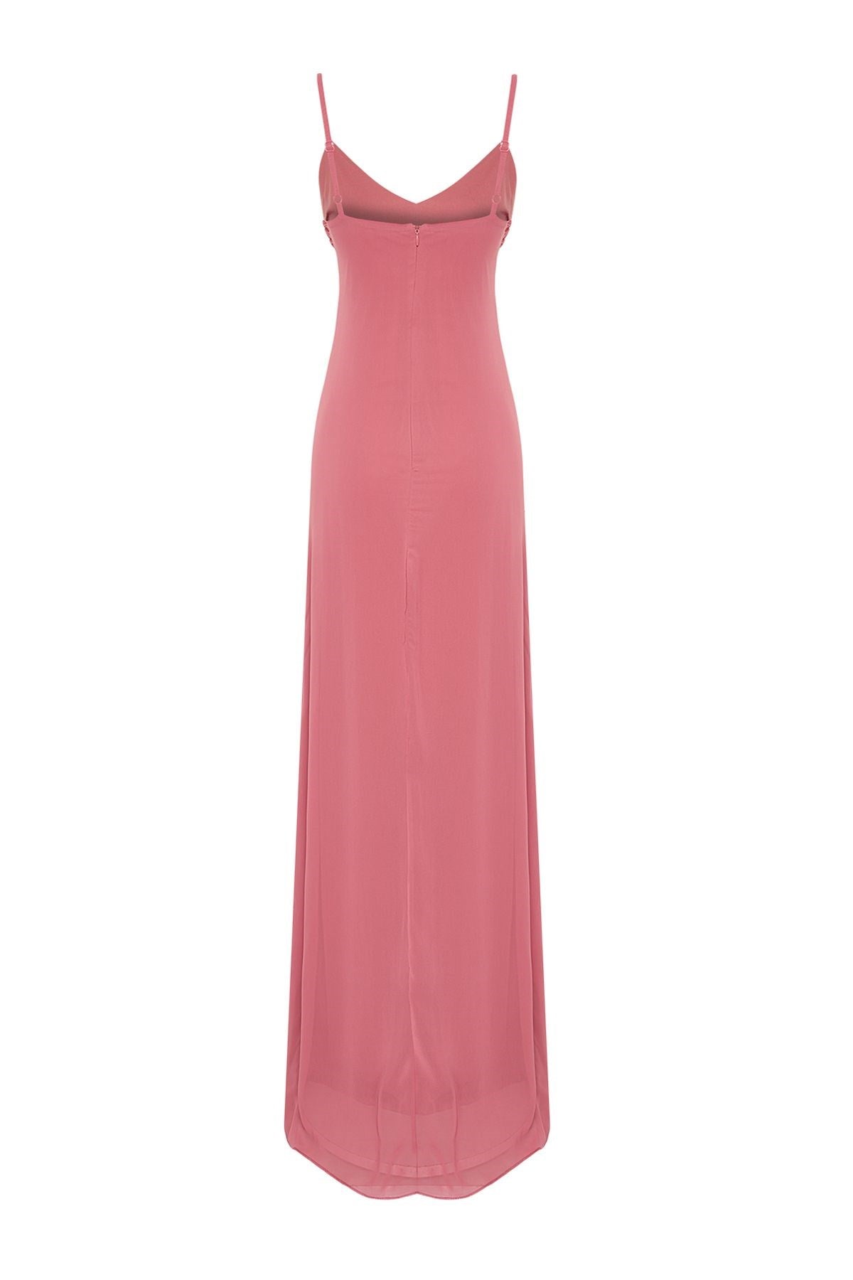 Dusty Rose Chiffon Long Night Evening Dress Tprss24ae00072