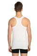 Men's Black Strap 6-pack Ribbon Sport Tank Top 0058 - Star Elf568s0058ccm6