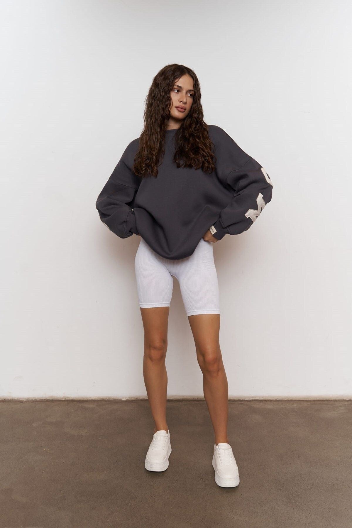 Saddle Mcclctn Anthracite Oversize Sweatshirt 2262