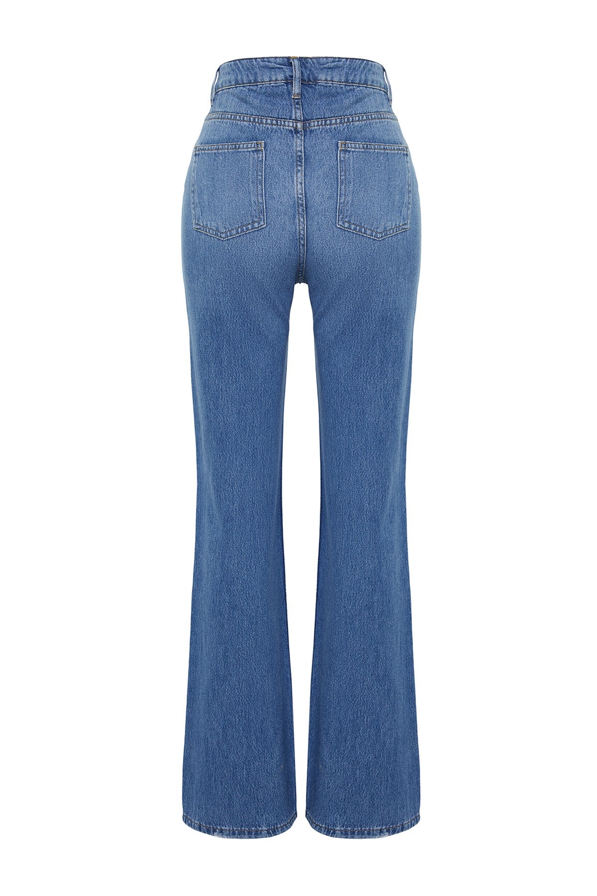 Dark Blue High Waist Wide Leg Jeans Twoss24je00022