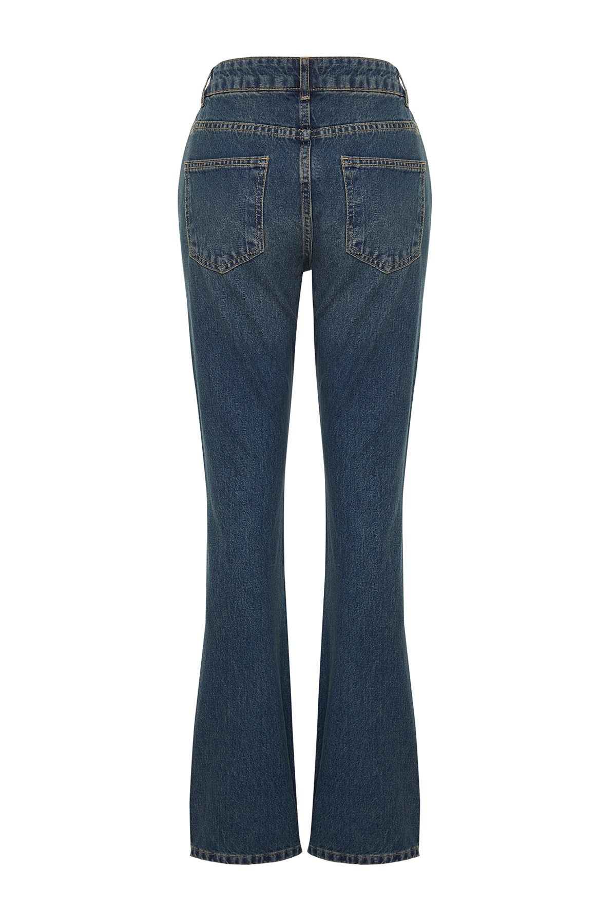 Dark Blue Low Waist Straight Jeans Twoss24je00100